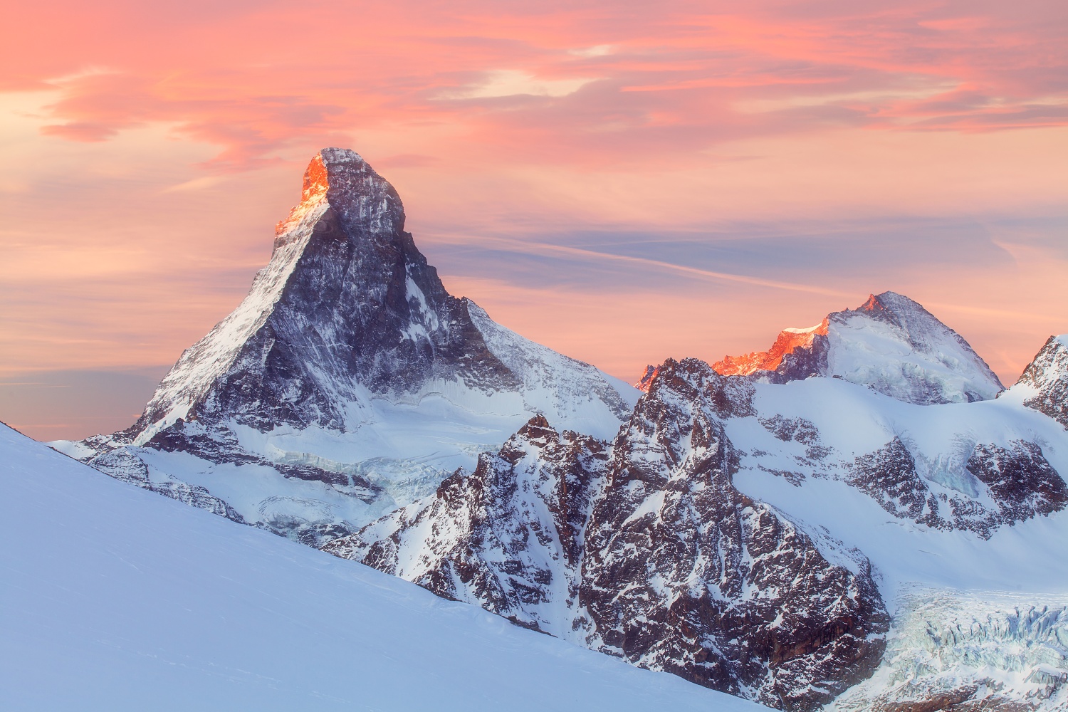 Zimní Matterhorn, Švýcarsko